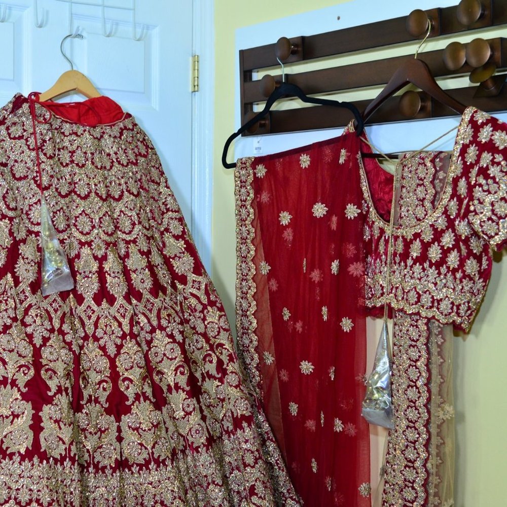 Red Indian Bridal Outfit